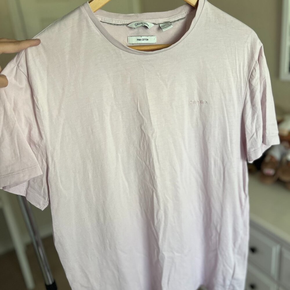 Calvin Klein Pink Pima Cotton Tee